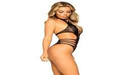 LEG AVENUE BODY DE ENCAJES TALLA UNICA NEGRO