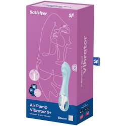 SATISFYER AIR PUMP VIBRATOR 5 VIBRADOR PUNTO G INFLABLE APP AZUL