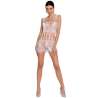 PASSION WOMAN BS090 BODYSTOCKING BLANCO TALLA UNICA