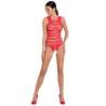 PASSION WOMAN BS086 BODYSTOCKING ROJO TALLA UNICA