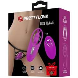 PRETTY LOVE WILD RABBIT ESTIMULADOR PARA BRAGUITA CON CONTROL REMOTO LILA