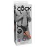 STRAP ON CON DILDO HUECO 305 CM Y TIRANTES COLOR CARNE