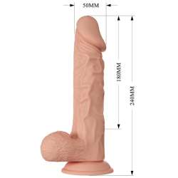 BEAUTIFUL ENCOUNTER BURAQ DILDO REALISTICO FLEXIBLE 24 CM NATURAL