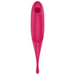 SATISFYER TWIRLING PRO ESTIMULADOR Y VIBRADOR ROJO