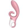 SATISFYER HUG ME VIBRADOR RABBIT APP ROSA