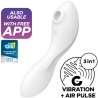 SATISFYER CURVY TRINITY 5 ESTIMULADOR Y VIBRADOR APP BLANCO