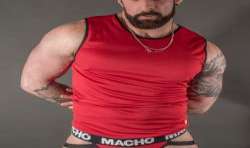 MACHO CAMISETA ROJA S M