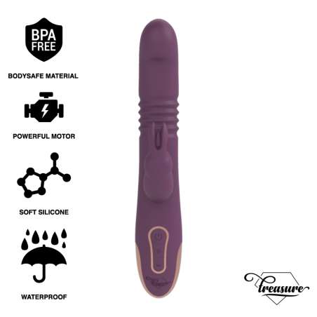 TREASURE BASTIAN RABBIT UP DOWN ROTATOR VIBRATOR COMPATIBLE CON WATCHME WIRELESS TECHNOLOGY