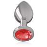 INTENSE PLUG ANAL METAL CON CRISTAL ROJO TALLA M