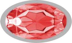 INTENSE PLUG ANAL METAL CON CRISTAL ROJO TALLA L