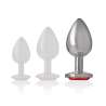 INTENSE PLUG ANAL METAL CON CRISTAL ROJO TALLA L