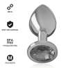 INTENSE PLUG ANAL METAL CON CRISTAL NEGRO TALLA M