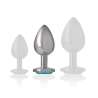 INTENSE PLUG ANAL METAL CON CRISTAL AZUL TALLA M