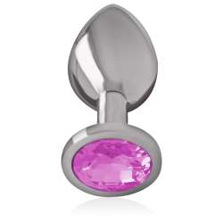 INTENSE PLUG ANAL METAL CON CRISTAL ROSA TALLA L