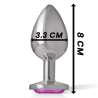 INTENSE PLUG ANAL METAL CON CRISTAL ROSA TALLA L