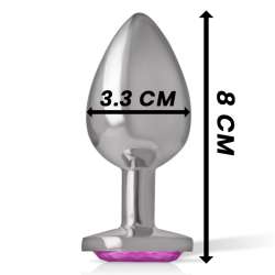 INTENSE PLUG ANAL METAL CON CRISTAL ROSA TALLA L