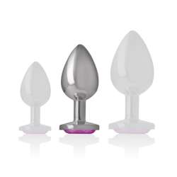 INTENSE PLUG ANAL METAL CON CRISTAL ROSA TALLA L