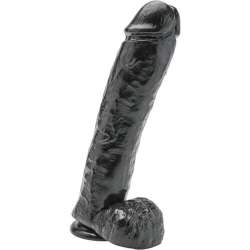 GET REAL DILDO 28 CM CON TESTICULOS NEGRO