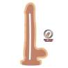GET REAL DUAL DENSITY DILDO 18 CM CON TESTICULOS NATURAL