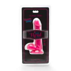 GET REAL HAPPY DICKS DILDO 12 CM CON TESTICULOS ROSA