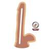 GET REAL DUAL DENSITY DILDO 17 CM CON TESTICULOS NATURAL
