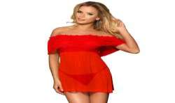 SUBBLIME VESTIDO CORTO TANGA ROJO L XL