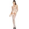 PASSION WOMAN BS038 BODYSTOCKING BLANCO TALLA UNICA