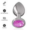 INTENSE PLUG ANAL METAL ALUMINIO CON CRISTAL ROSA TALLA L