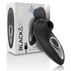 BLACKSILVER DRAKE DELUXE SUCKING VIBE SILICONA RECARGABLE NEGRO