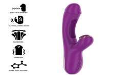 INTENSE ATENEO VIBRADOR MULTIFUNCIoN RECARGABLE 7 VIBRACIONES CON LENGUA OSCILANTE Y SUCCIONADOR MORADO
