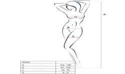 PASSION BS098 BODYSTOCKING BLANCO TALLA UNICA