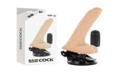 BASECOCK VIBRADOR REALISTICO CONTROL REMOTO NATURAL CON TESTICULOS 20 CM