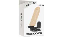 BASECOCK VIBRADOR REALISTICO CONTROL REMOTO NATURAL 21 CM