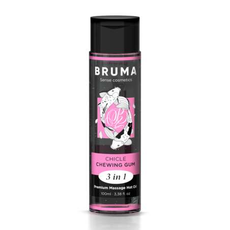 BRUMA ACEITE DE MASAJE PREMIUM EFECTO CALOR SABOR CHICLE 3 EN 1