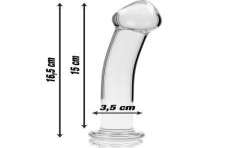 NEBULA SERIES BY IBIZA MODELO 11 DILDO CRISTAL BOROSILICATO 16 X 3 CM TRANSPARENTE