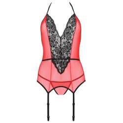 PASSION PEONIA CORSET EROTIC LINE ROJO S M