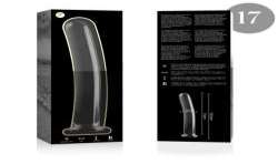 NEBULA SERIES BY IBIZA MODELO 17 DILDO CRISTAL BOROSILICATO 185 X 3 CM TRANSPARENTE