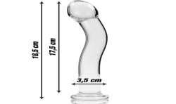 NEBULA SERIES BY IBIZA MODELO 18 DILDO CRISTAL BOROSILICATO 185 X 35 CM TRANSPARENTE
