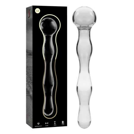 NEBULA SERIES BY IBIZA MODELO 13 DILDO CRISTAL BOROSILICATO 18 X 35 CM TRANSPARENTE