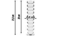 NEBULA SERIES BY IBIZA MODELO 22 DILDO CRISTAL BOROSILICATO 215 X 25 CM TRANSPARENTE