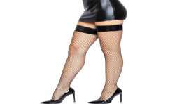 LEG AVENUE MEDIAS DE RED VINILO NEGRO