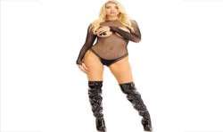 LEG AVENUE BODY COPA ABIERTA SIN ENTREPIERNAS NEGRO