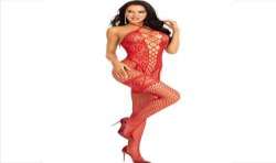 LEG AVENUE BODYSTOCKING CUELLO HALTER RED CORAZONES ROJO
