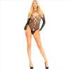 LEG AVENUE BODY CROTCHLESS CON BRILLO NEGRO