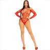 LEG AVENUE BODY CROTCHLESS CON BRILLO ROJO