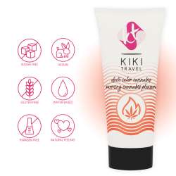 KIKi TRAVEL GEL DESLIZANTE SABOR A CANNABIS EFECTO CALOR INTENSO 50 ML