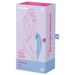 SATISFYER TWIRLING PRO ESTIMULADOR Y VIBRADOR AZUL