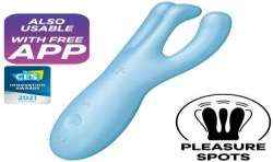 SATISFYER THREESOME 4 VIBRADOR APP AZUL