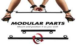 FETISH SUBMISSIVE BONDAGE BARRA SEPARADORA AJUSTABLE 4 PIEZAS