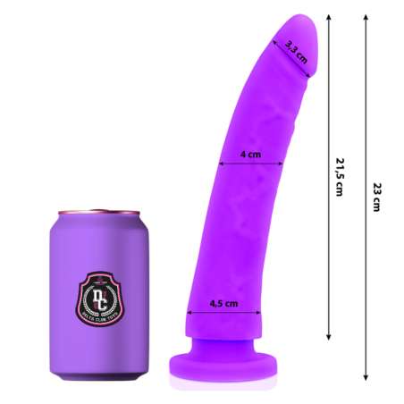 DELTA CLUB TOYS DILDO LILA SILICONA MEDICA 23 X 45 CM